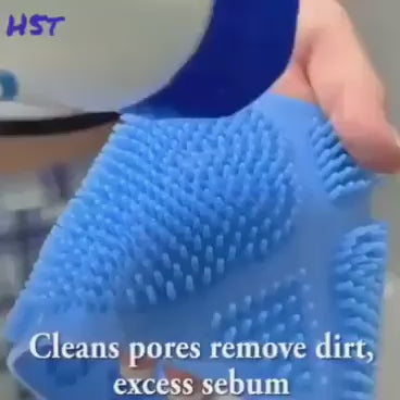 Silicone Bath Scrubbing Belt – Long Body Scrubber & Back Cleaning Shower Brush