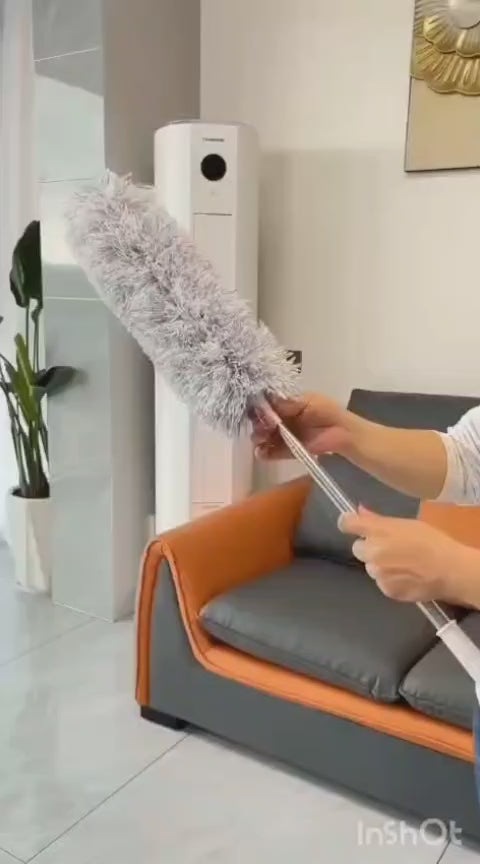 Foldable Cleaning Grey Duster – Premium Quality Reusable Dusting Brush for Home & Car