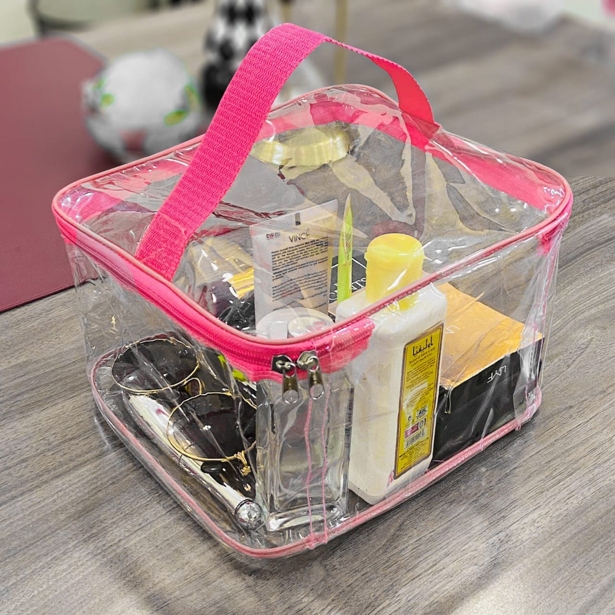 Transparent Cosmetic PVC Pouch | Makeup Travel Organizer Bag – Random Color Seasonwize