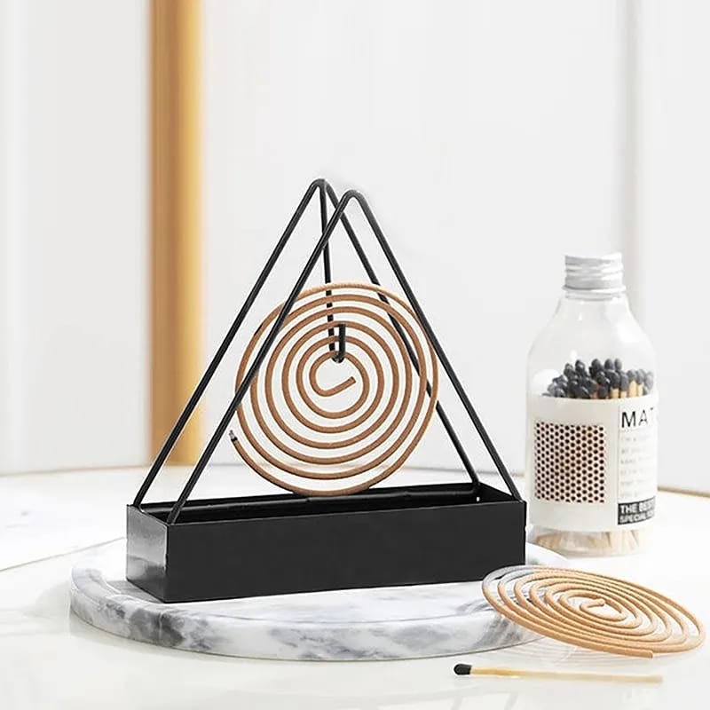 Metal Mosquito Coil Holder Stand – Durable Incense Coil Burner & Safety Holder for Home Seasonwize
