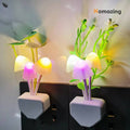 LED Mushroom Night Lamp with Automatic Light Sensor – Color Changing Night Light for Bedroom & Home Seasonwize