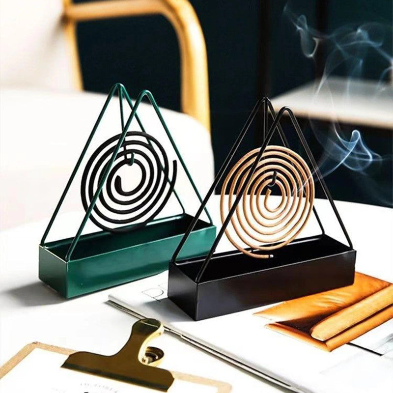 Metal Mosquito Coil Holder Stand – Durable Incense Coil Burner & Safety Holder for Home Seasonwize