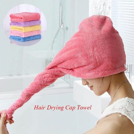 Hair Dryer Cap Towel – Quick Drying Hair Wrap Bath Cap for Girls & Women Seasonwize