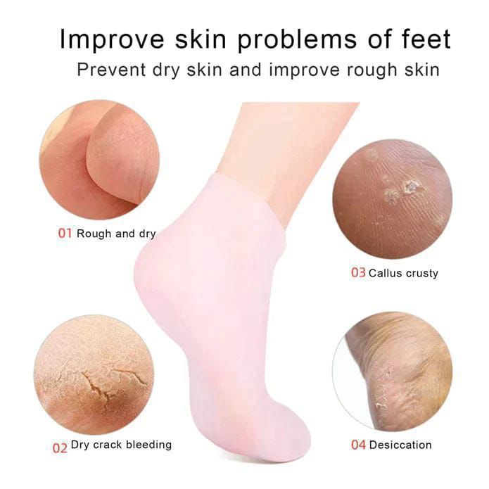 Silicone Gel Socks – Moisturizing Foot Care Socks for Dry & Rough Feet Seasonwize