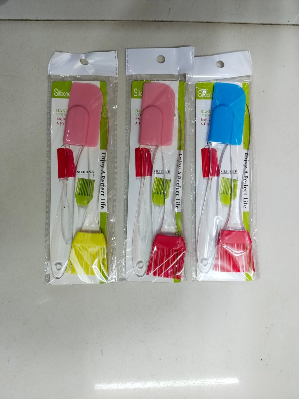 Pack of 2 Big Spatula & Oil Brush Set – Kitchen Cooking & Baking Utensils Seasonwize