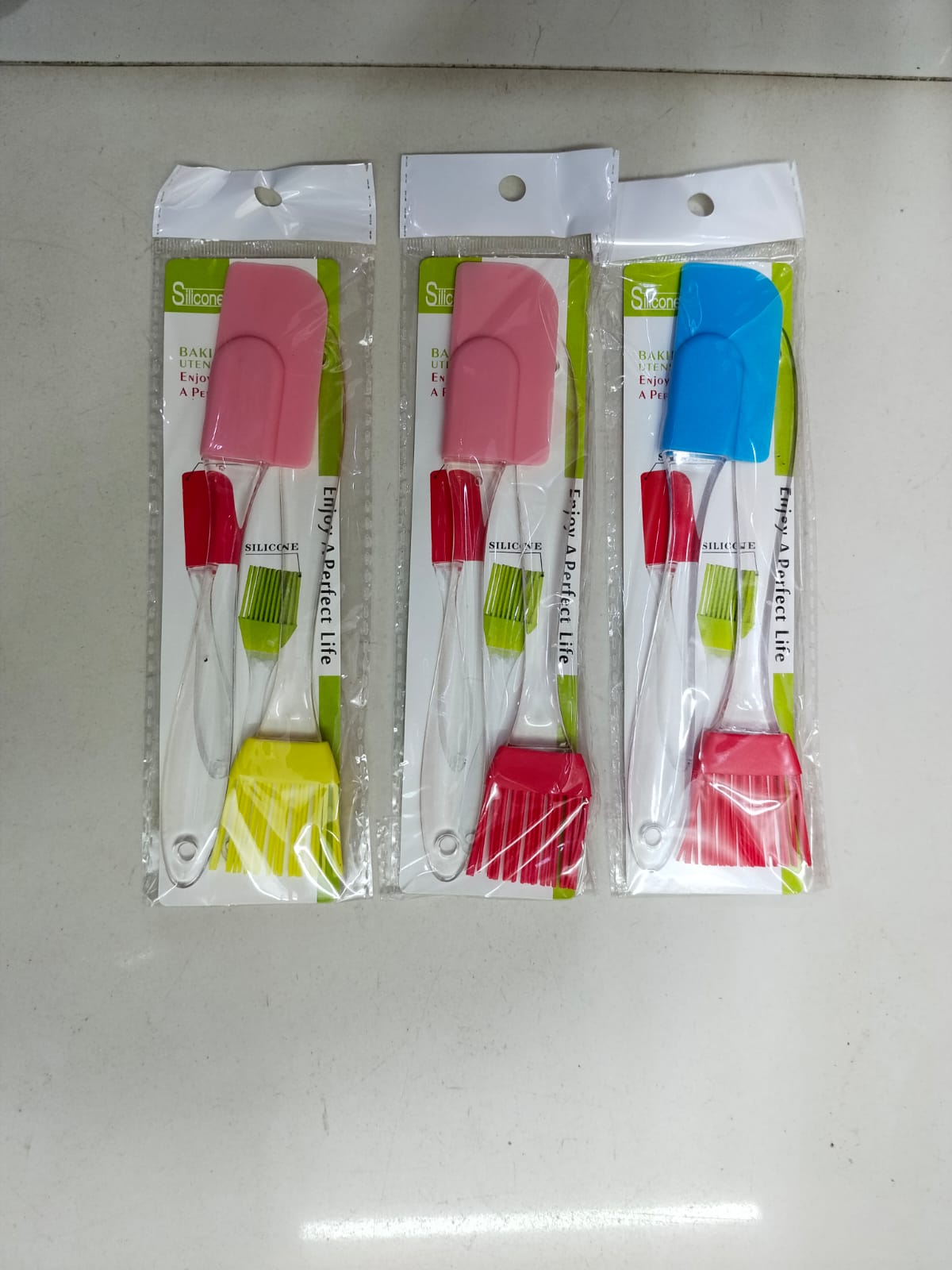 Pack of 2 Big Spatula & Oil Brush Set – Kitchen Cooking & Baking Utensils Seasonwize