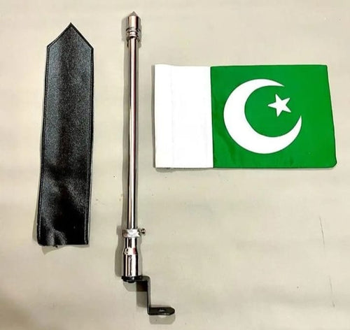 14 August Pakistani Flag for Car | Premium Car Decoration Flag with Free Keychain