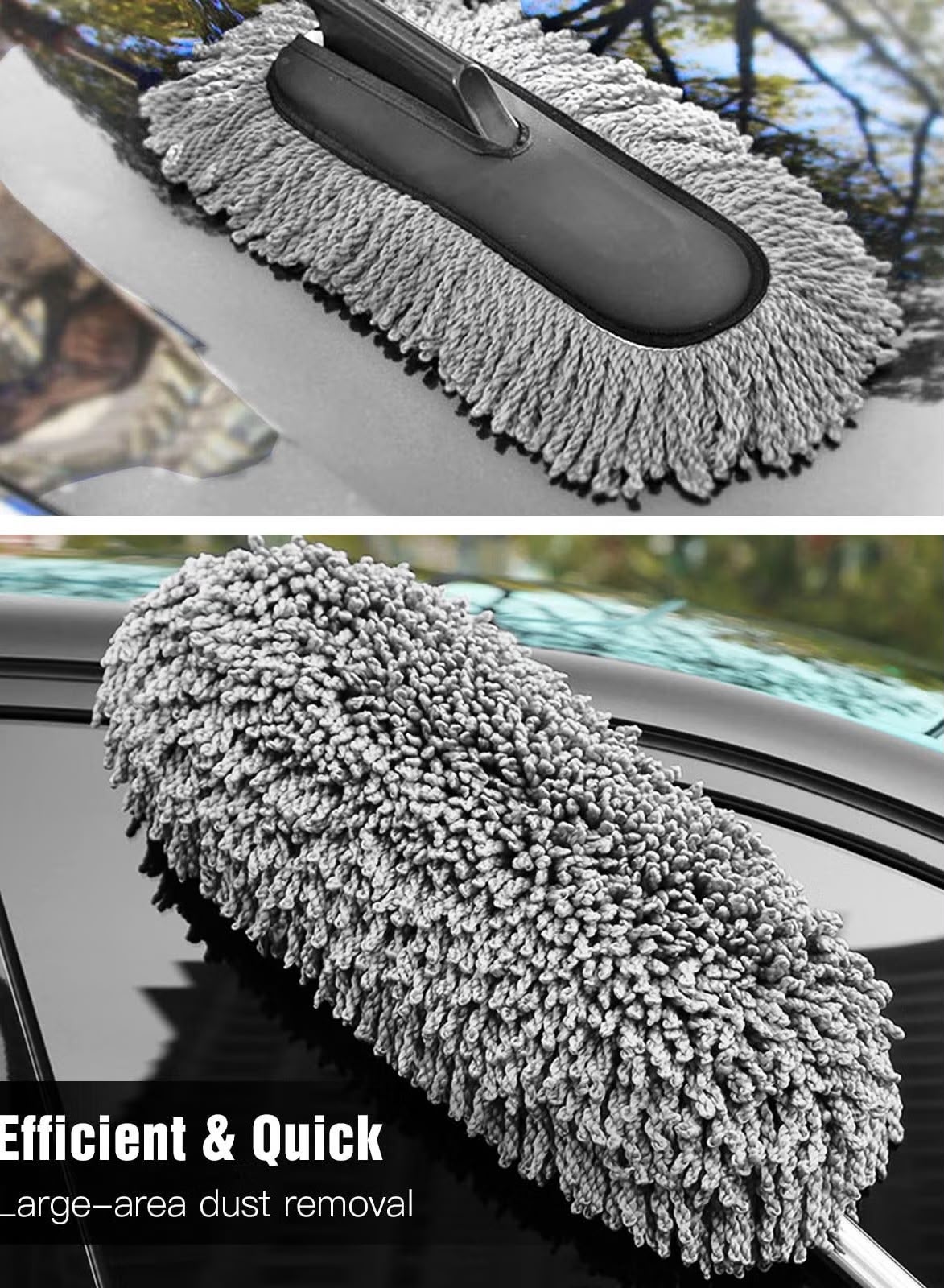 Large Microfiber Car Duster – Premium Dust Cleaning Brush for Car Interior & Exterior | Random Color Seasonwize
