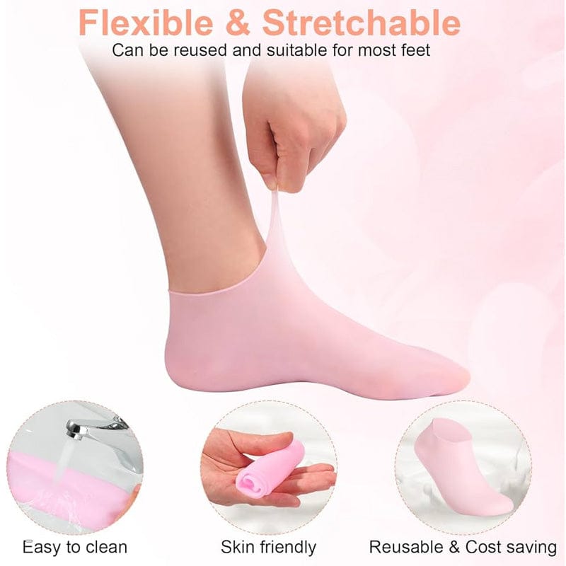 Silicone Gel Socks – Moisturizing Foot Care Socks for Dry & Rough Feet Seasonwize
