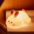 Big Face Rabbit Night Light – Cute Silicone RGB Touch Sensor Lamp for Kids & Baby Bedroom Decor Seasonwize