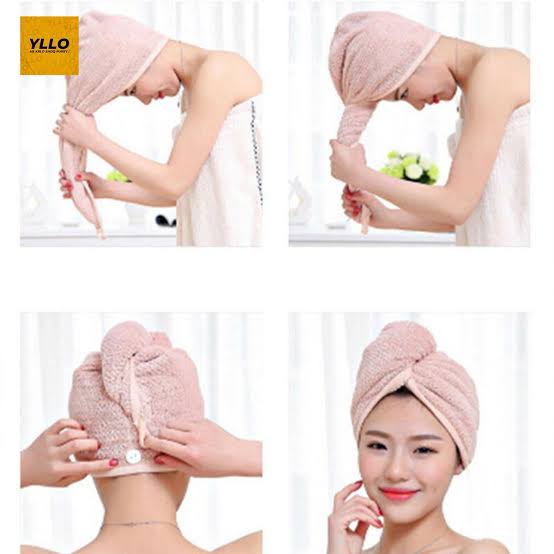 Hair Dryer Cap Towel – Quick Drying Hair Wrap Bath Cap for Girls & Women Seasonwize