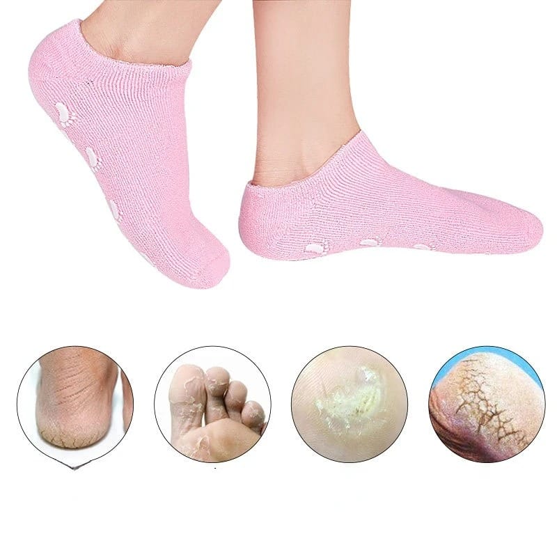 Silicone Gel Moisturizing Socks – Ultra-Soft Foot & Heel Care Socks for Dry Feet Seasonwize